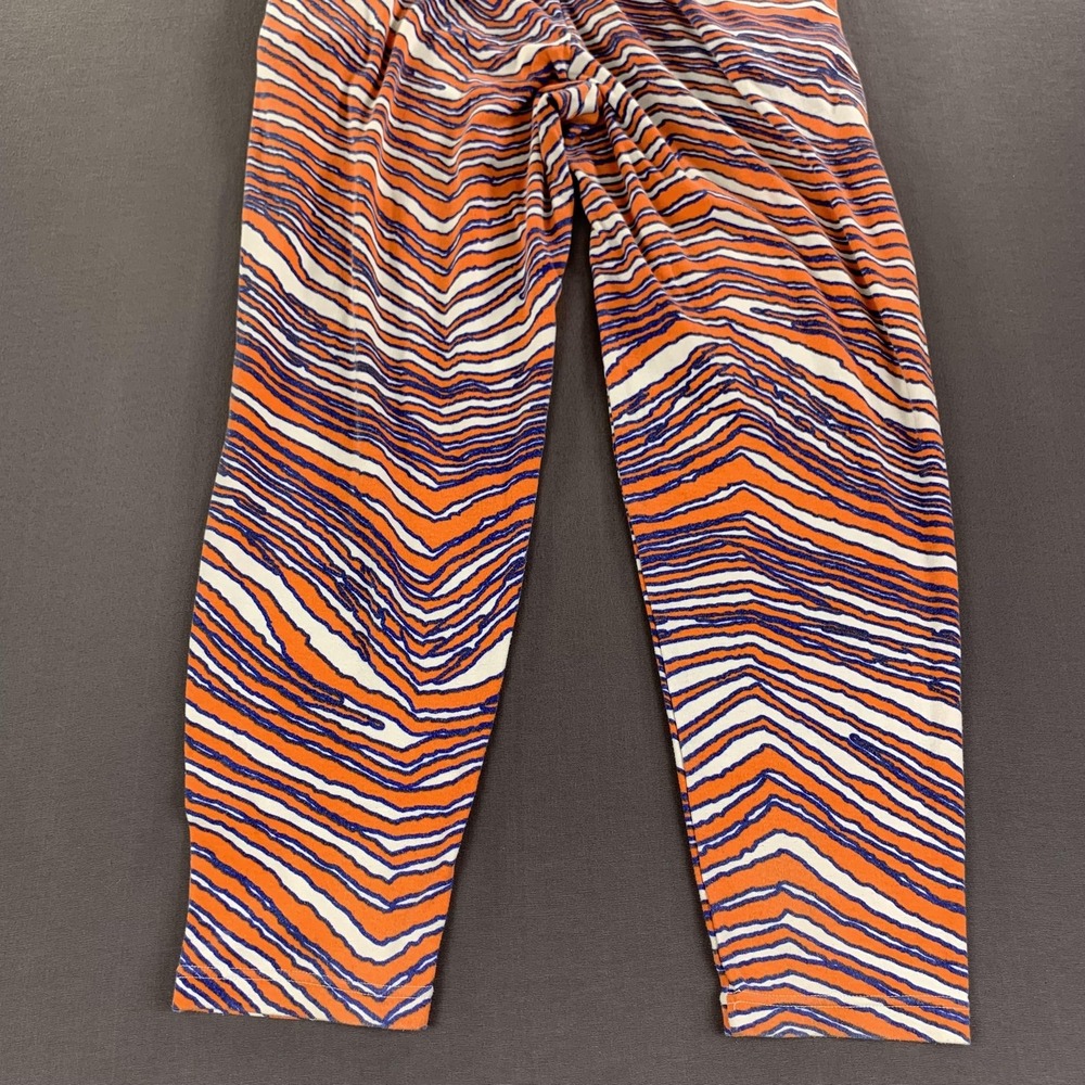 VTG Denver Broncos Pants Mens Large Orange Blue NFL Football Zubaz USA 32x32 - Picture 10 of 16